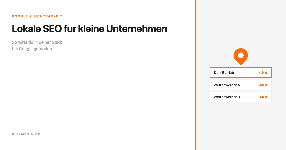 Lokale SEO für kleine Unternehmen - 6 Maßnahmen für bessere Google-Sichtbarkeit