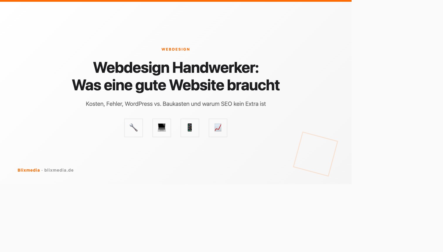 Webdesign Handwerker - Was eine gute Handwerker-Website braucht und kostet