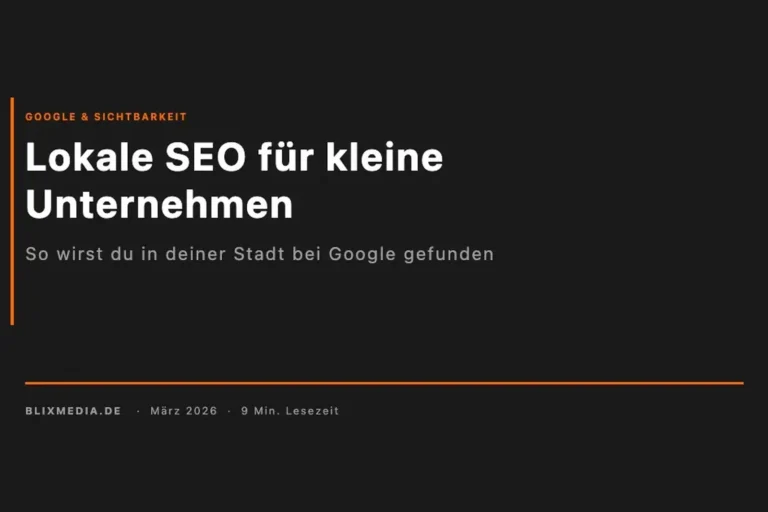 Lokale Suchergebnisse für ein kleines Unternehmen